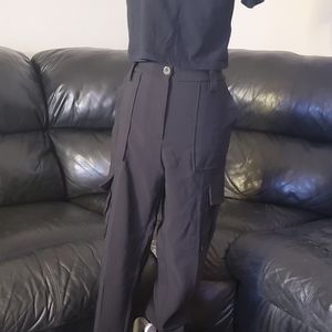 Black cargo pants
